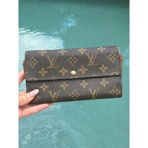 Louis Vuitton Sarah Wallet Monogram Credit Long Wallet #1